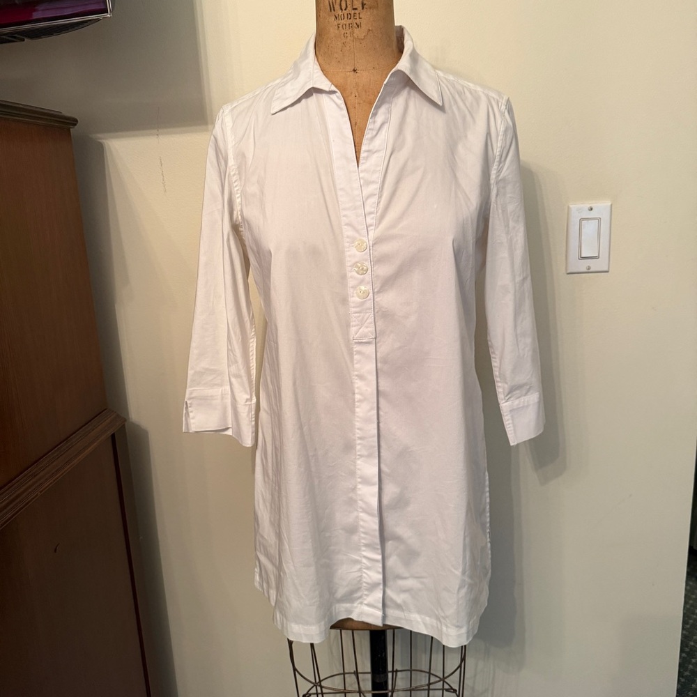 Vintage Premise Studio White Button Down Dress Shirt